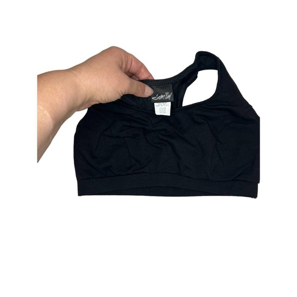 VINTAGE NEW OLD STOCK Susan Fixel Black Sports Bra Size Medium - Picture 3 of 3